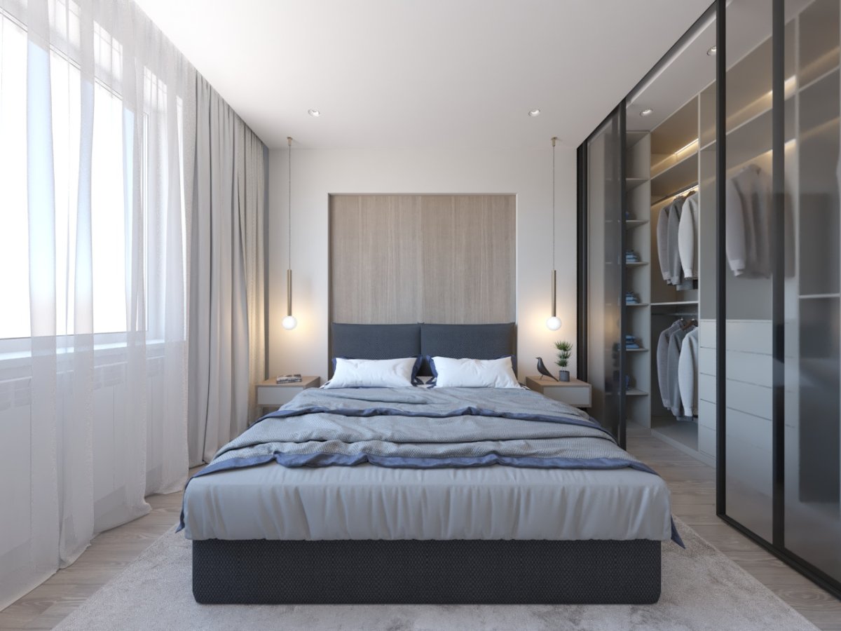 Визуализация интерьера спальни