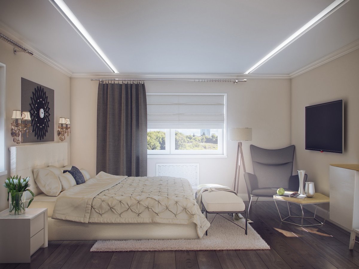 Спальня в фиолетовом цвете