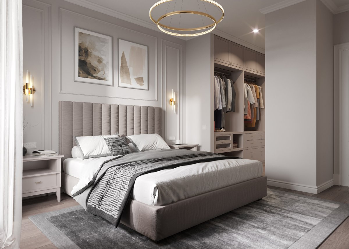 Визуализация интерьера спальни