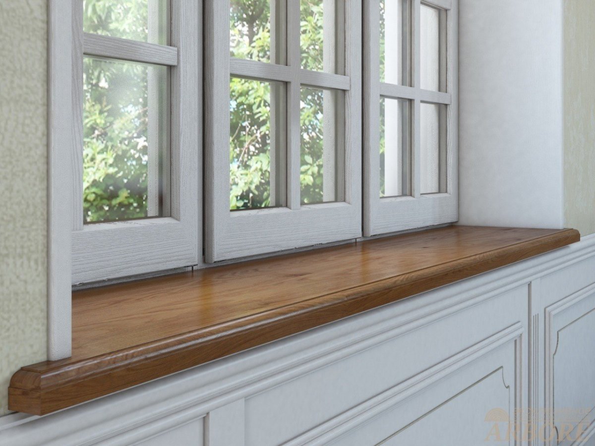 Деревянные подоконники в интерьере