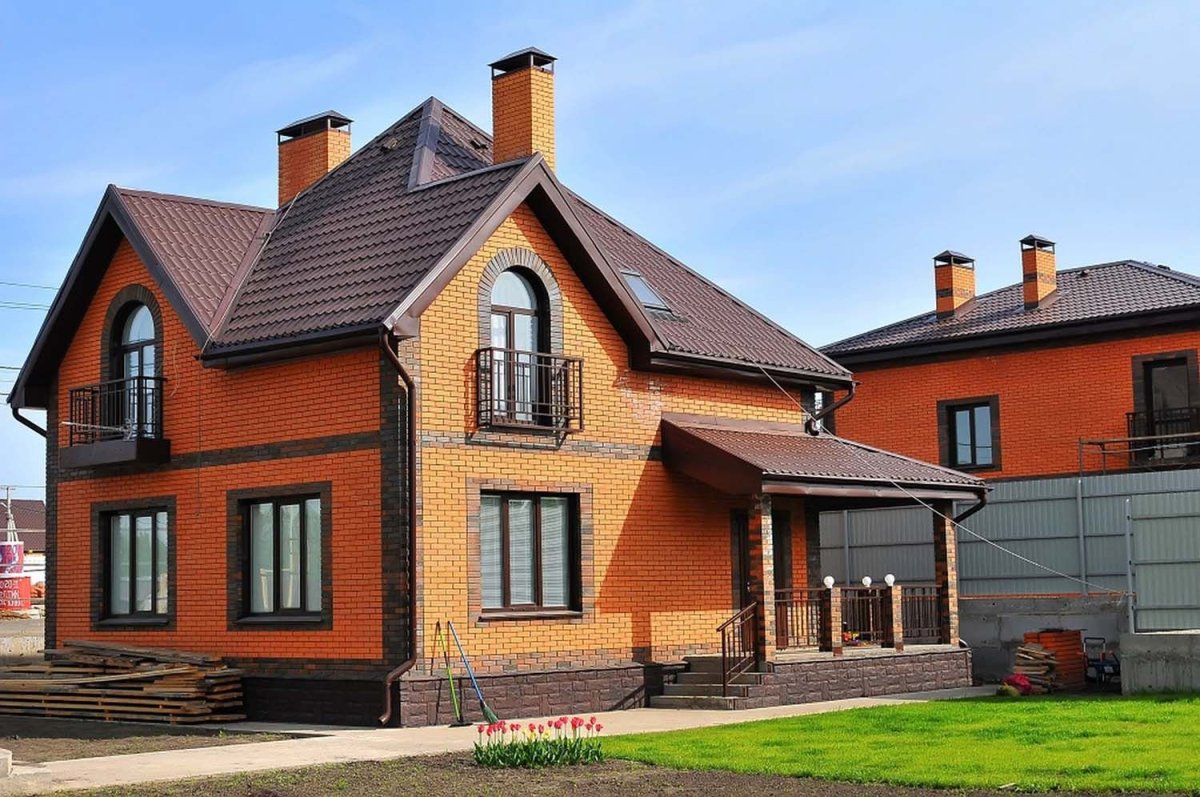 Красивые фасады из кирпича