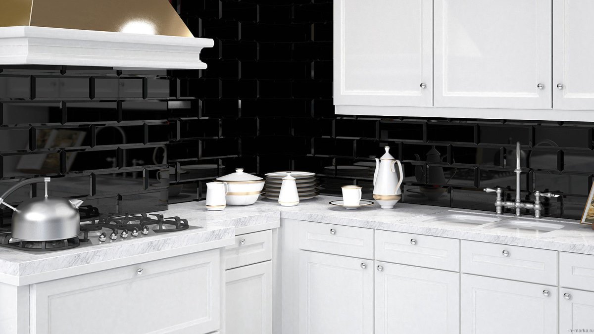 Laguna brillo Bisel Blanco 10х30 плитка настенная