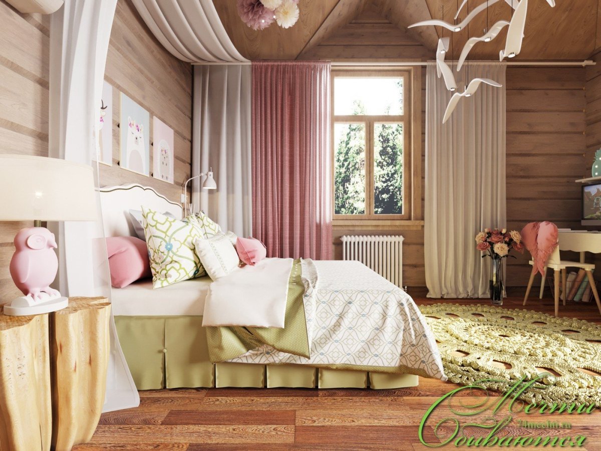Детская комната в деревянном доме