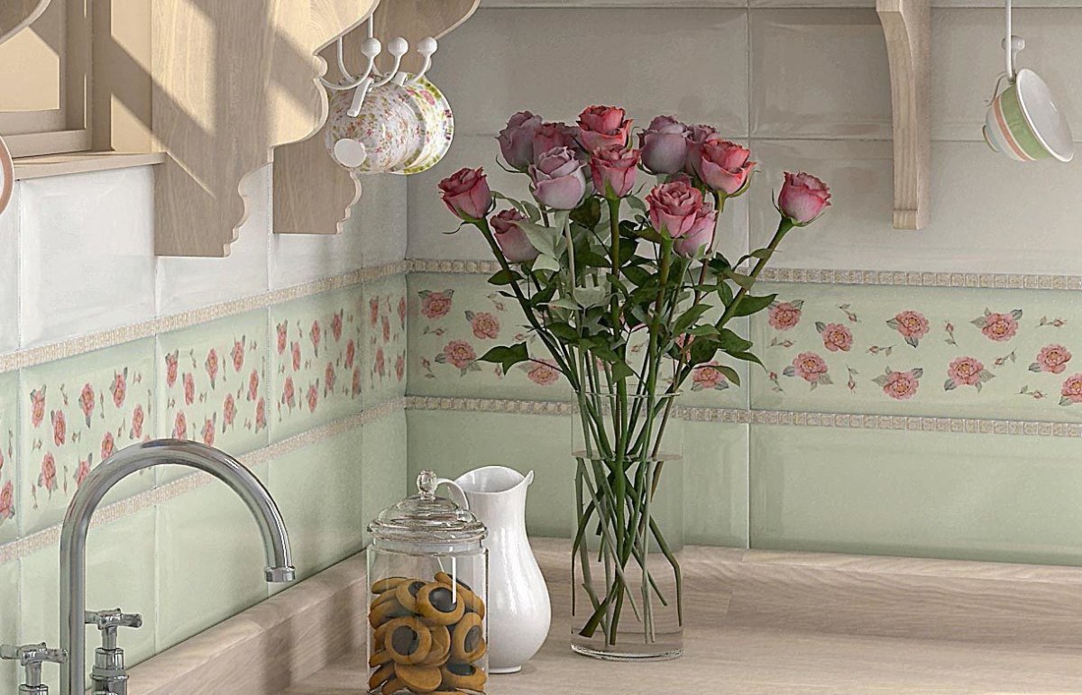 Плитка в стиле Прованс для кухни