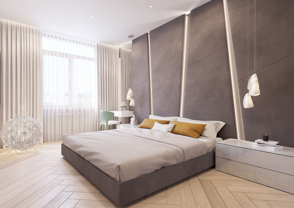 Стиль Контемпорари в интерьере спальни
