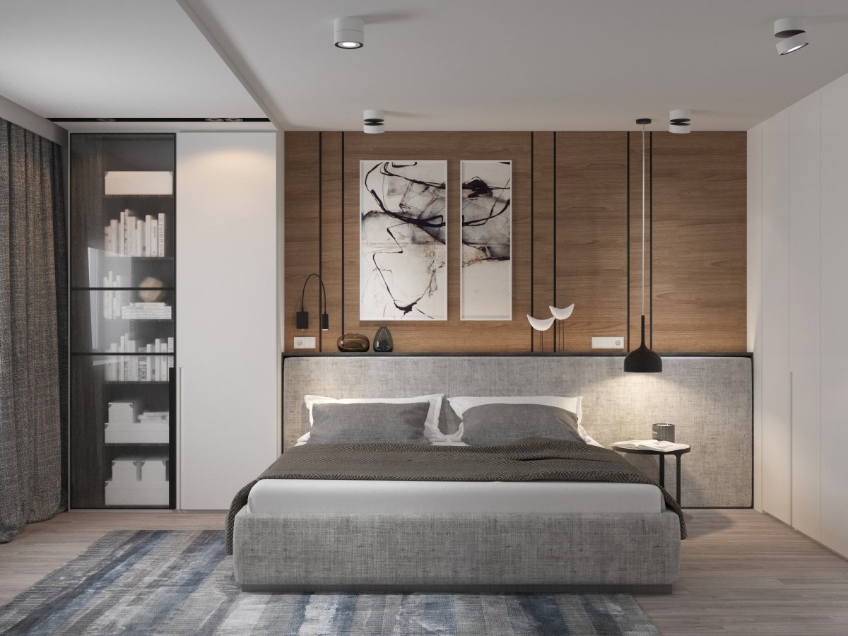 Современный интерьер спальни