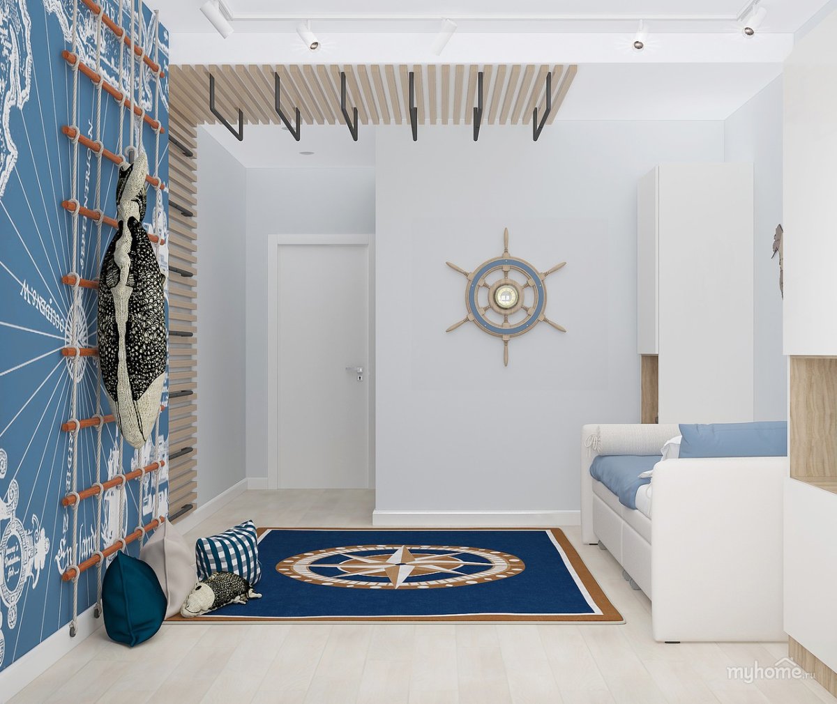 Морская тематика в интерьере 7.5 кв м