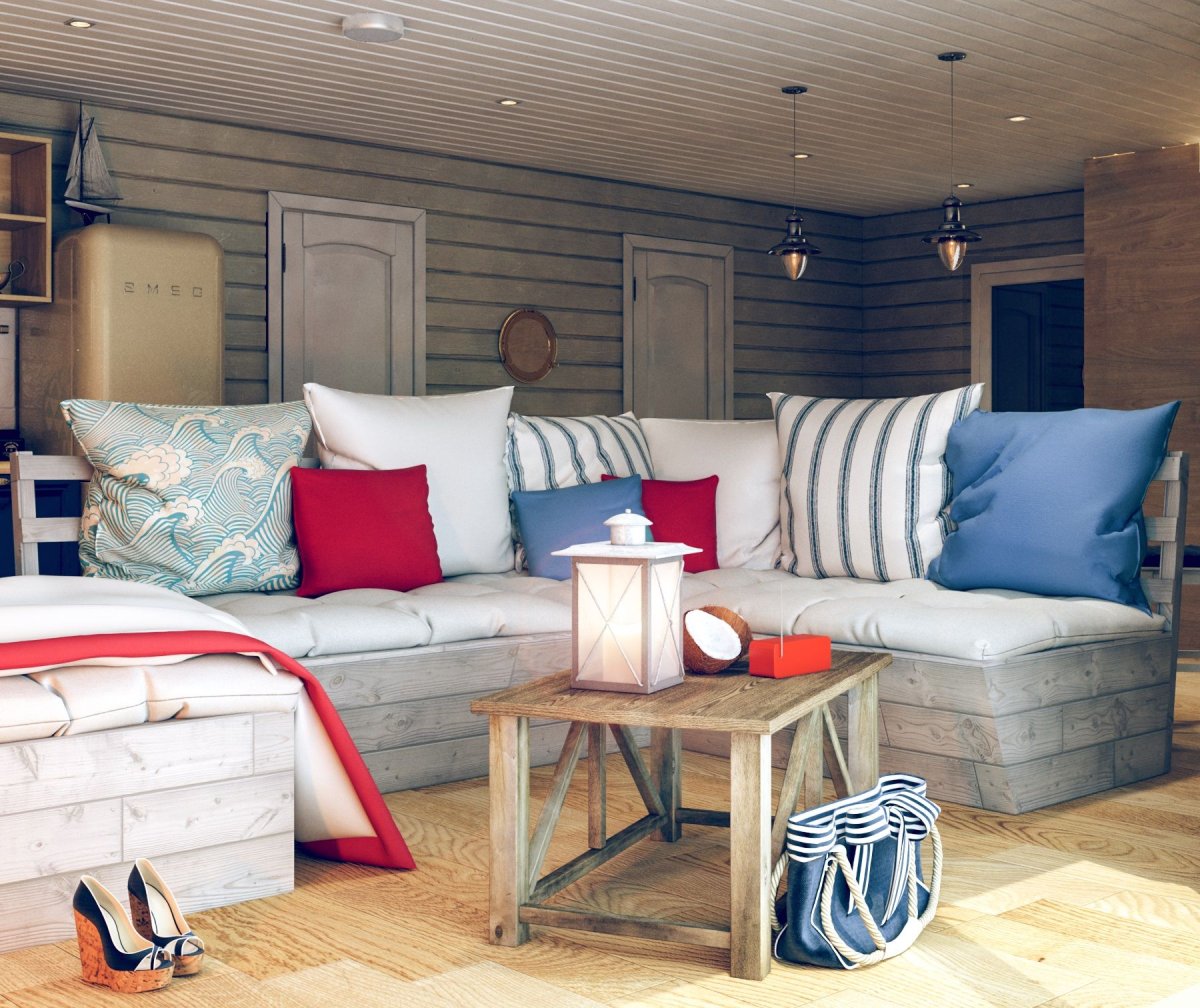 Декор террасы в морском стиле