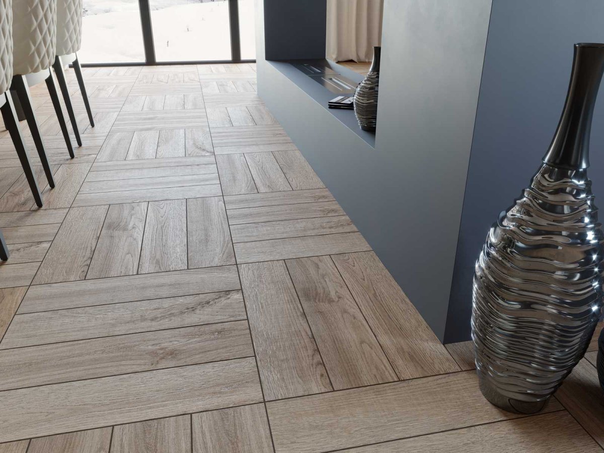 Напольная плитка Global Tile Орлеан светло коричневый 60x15,1