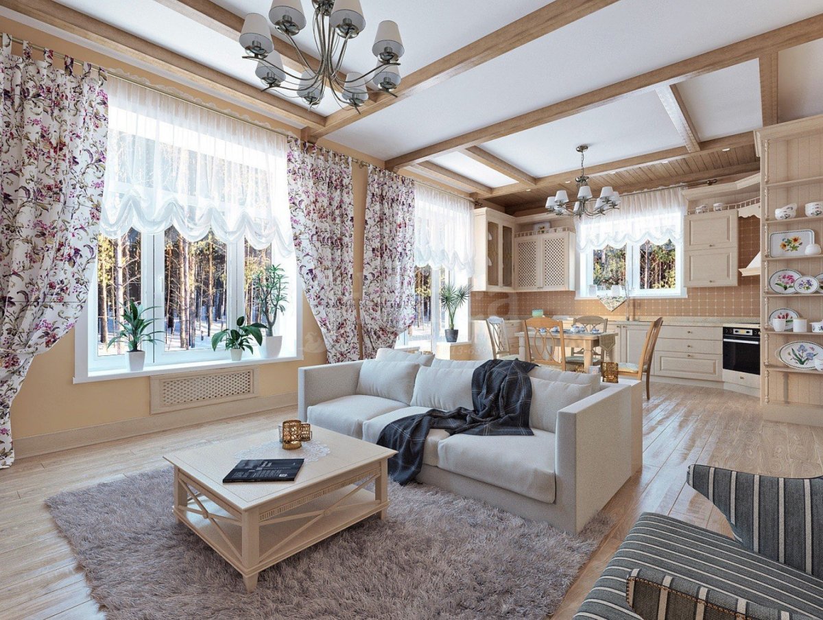Сканди Кантри гостиная