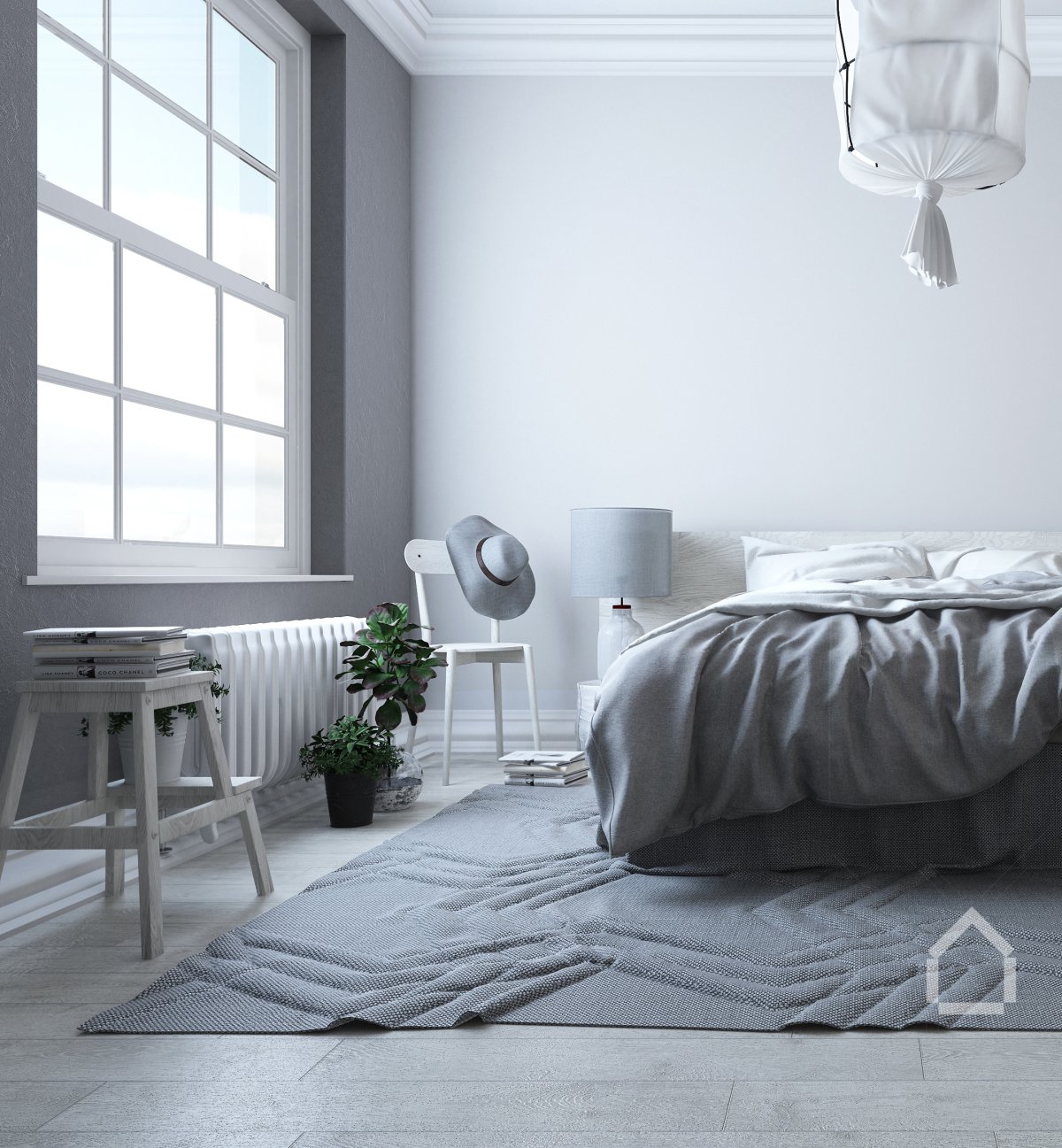 Красивая спальня Скандинавский Минимализм