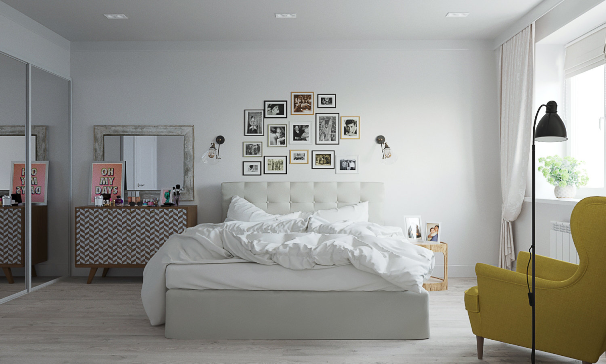 Икеа мебель для спальни Скандинавский стиль