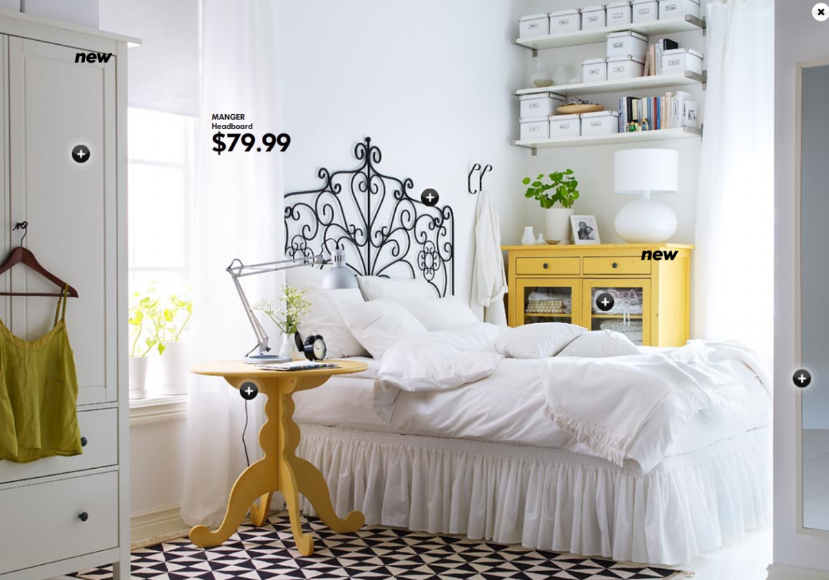 Маленькая спальня в стиле икеа