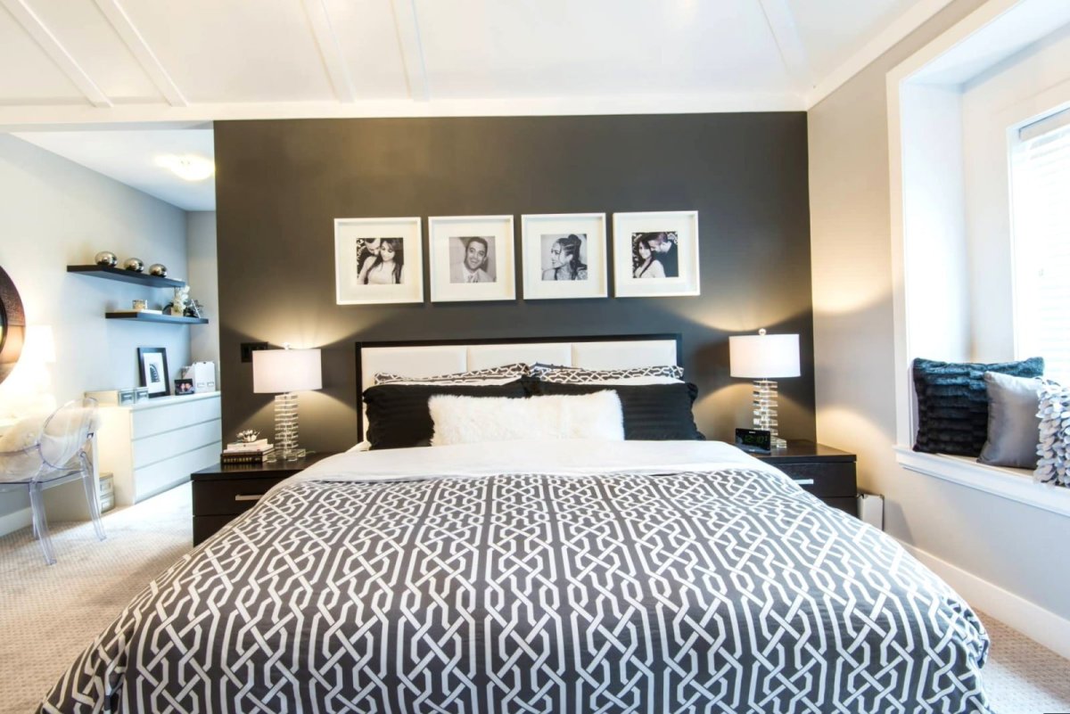 Спальня в синих тонах