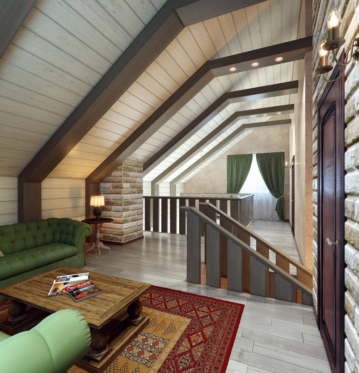 Домик с антресольным этажом