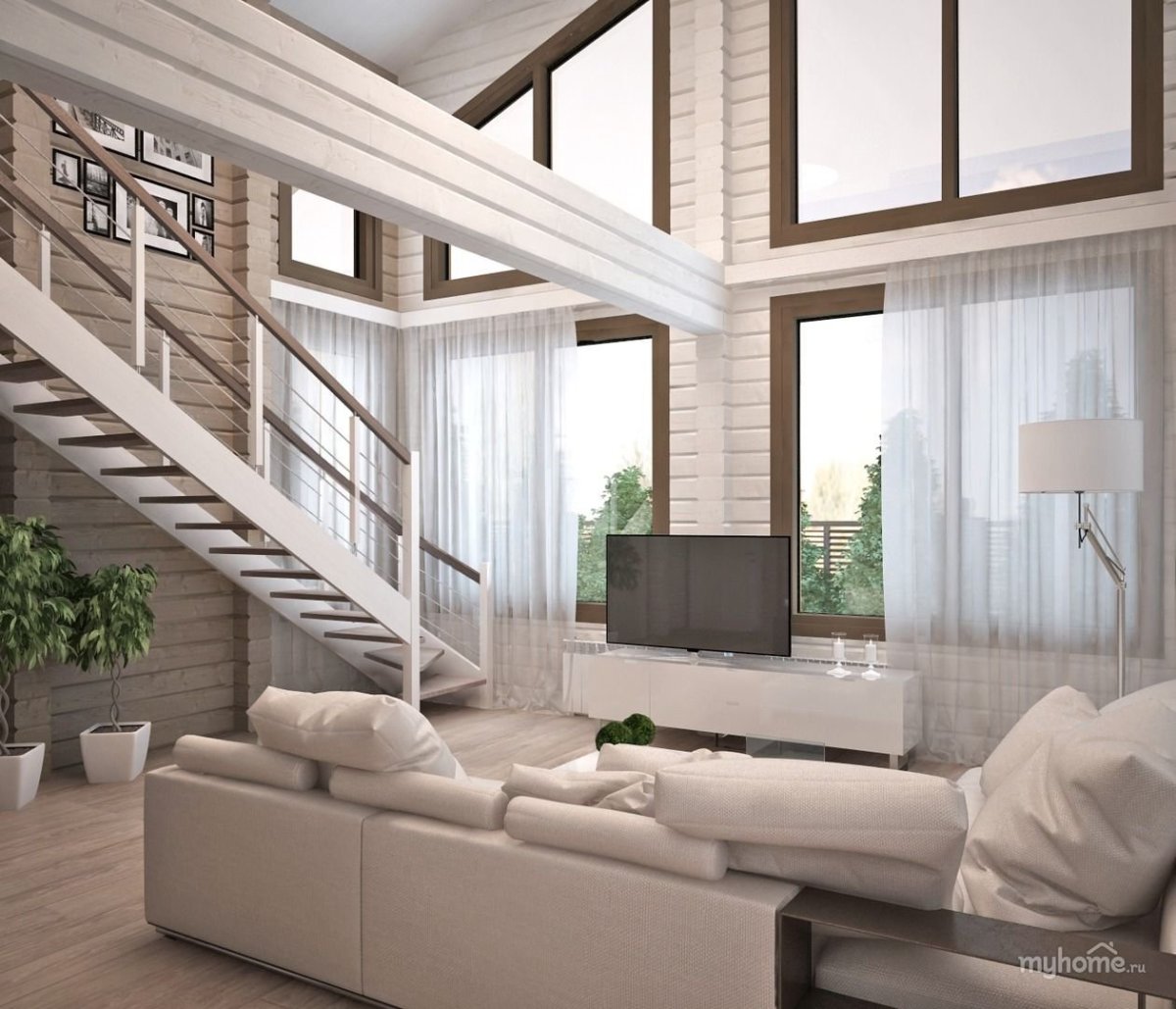 Второй свет в доме с мансардой