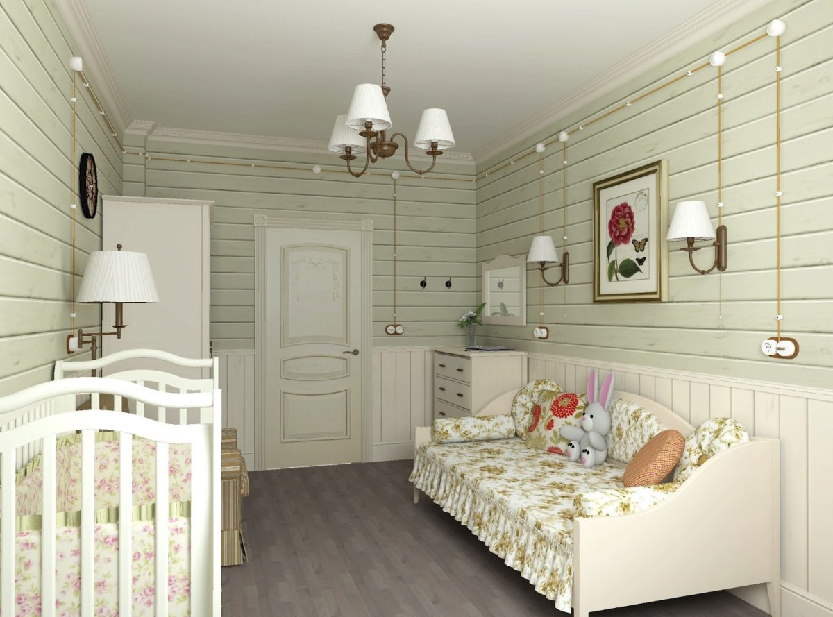 Имитация бруса в интереьер