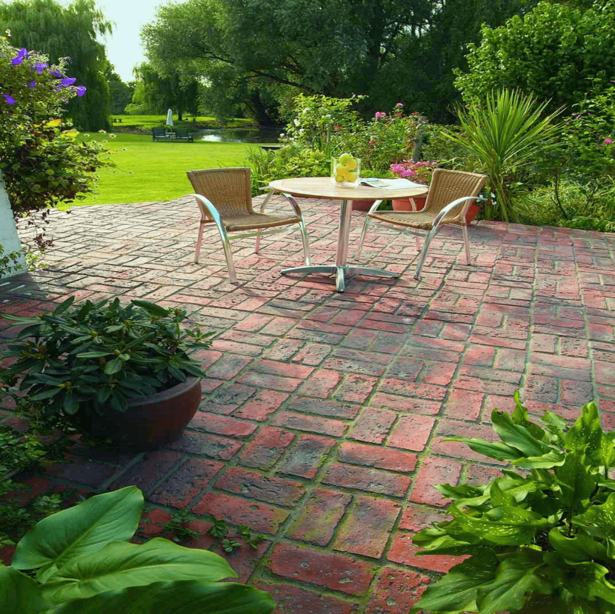 Брусчатка на террасе