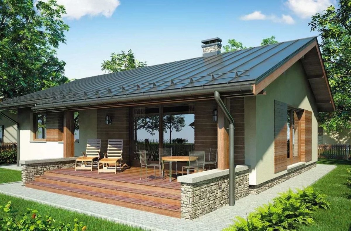 Интерьер двухскатной мансарды