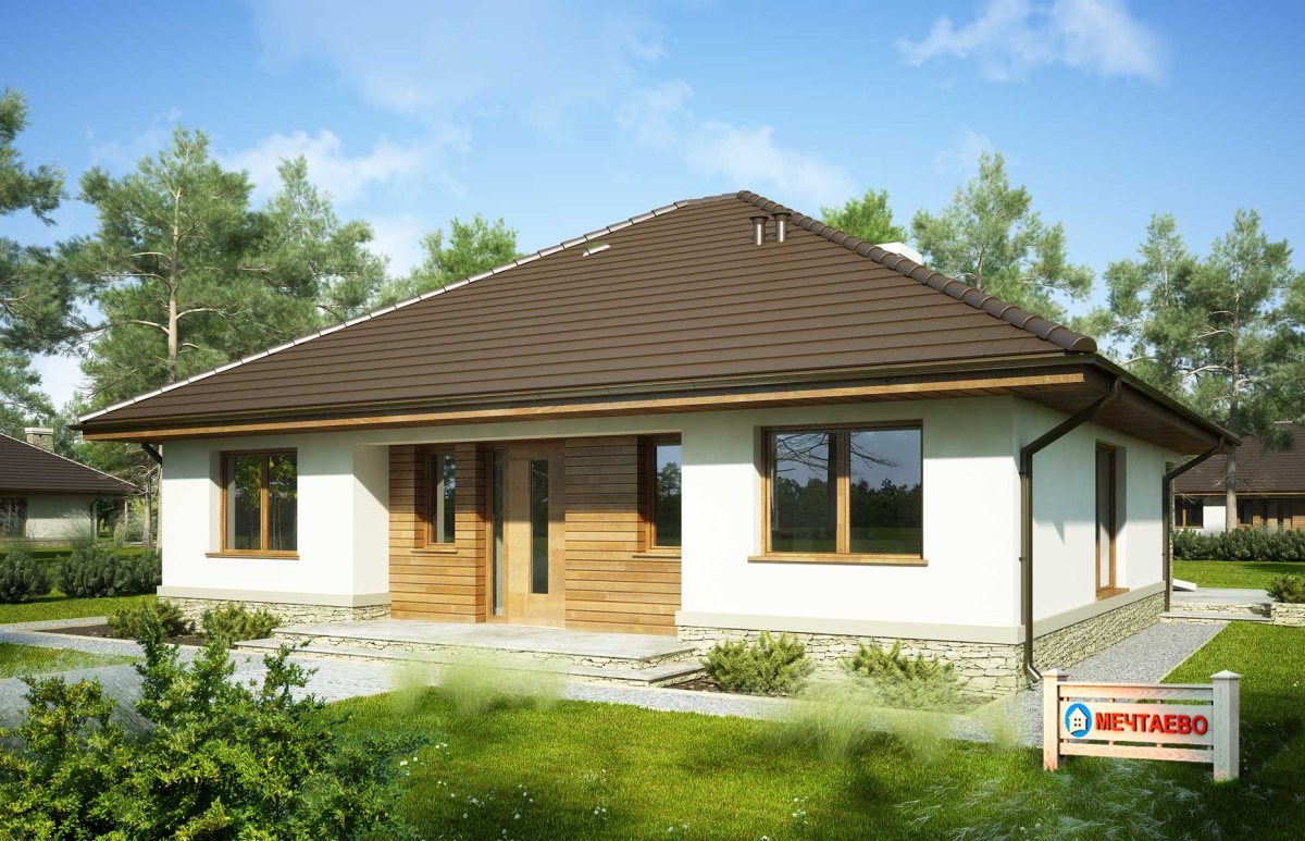 Одноэтажный дом без гаража