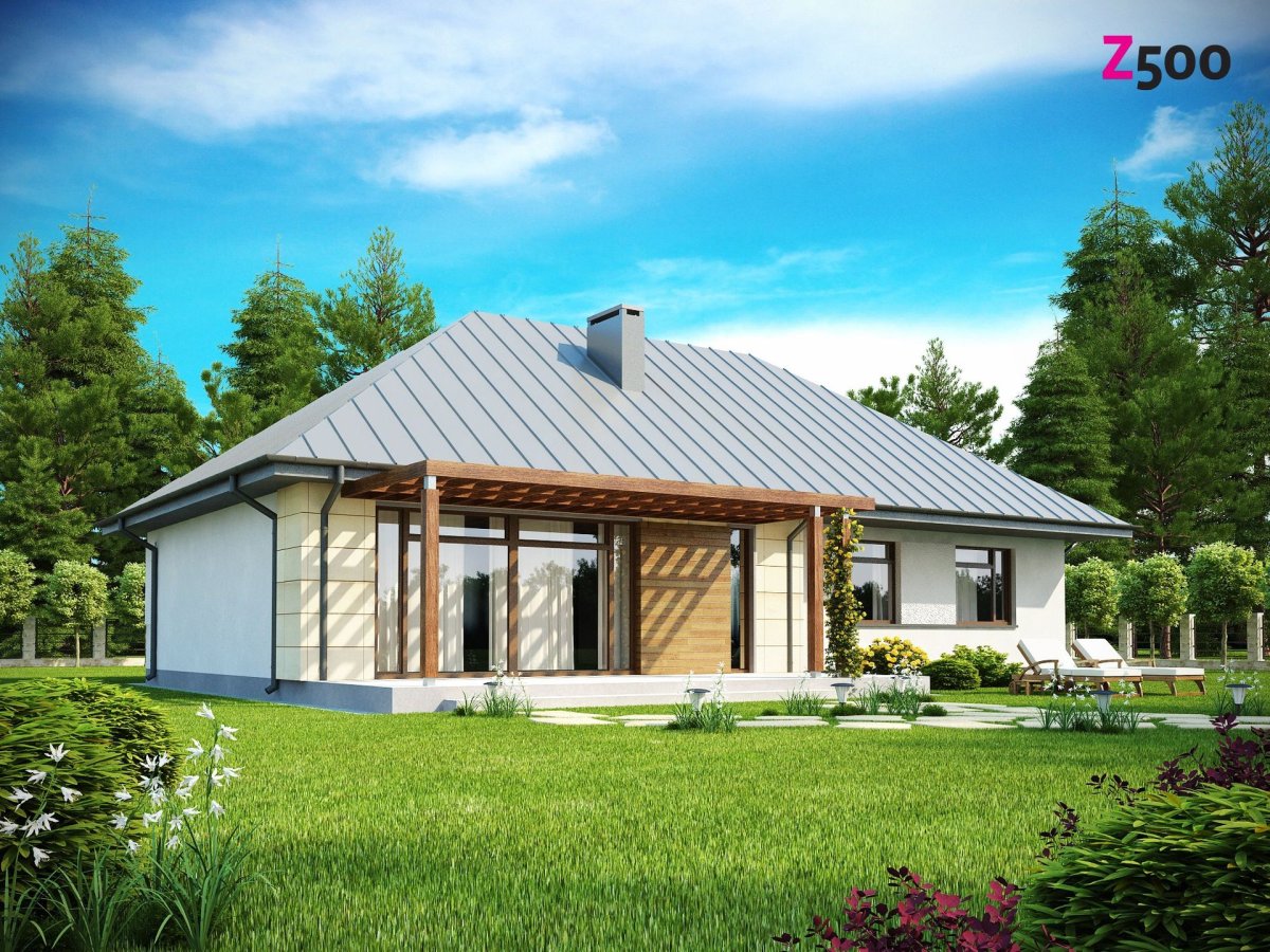 Z500 проекты одноэтажных с террасой