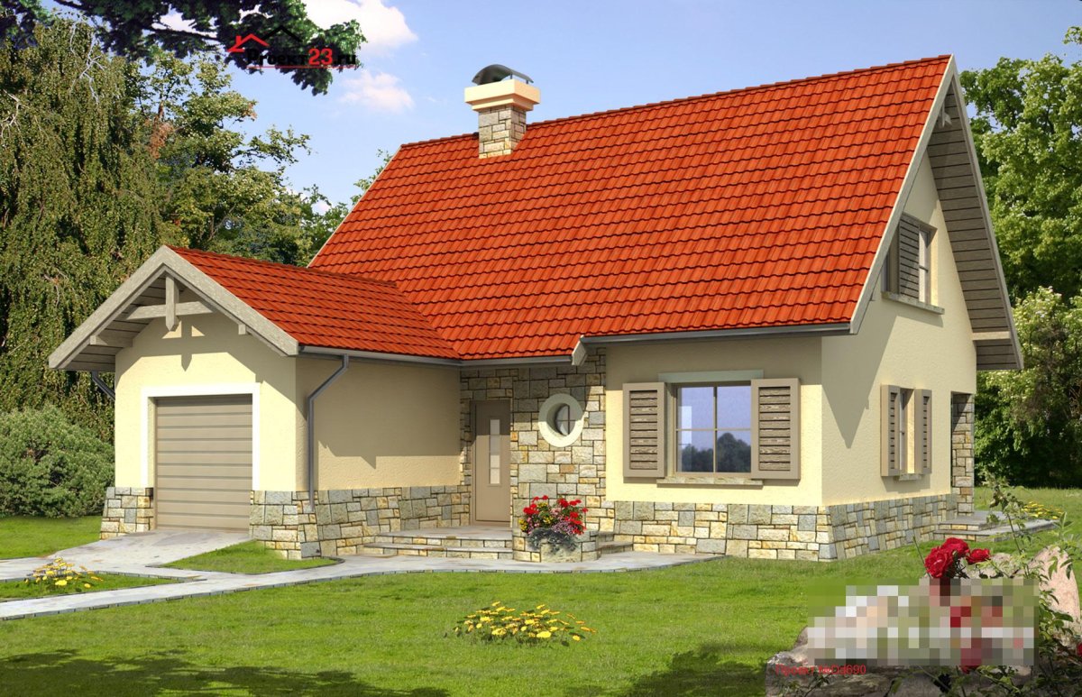 Фахверк с мансардой