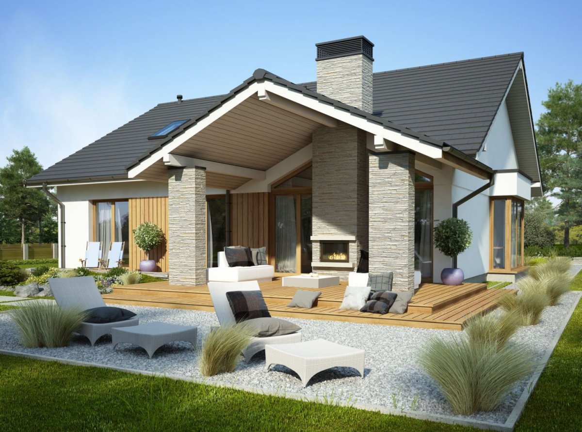 Каркасный одноэтажный дом 100 м2