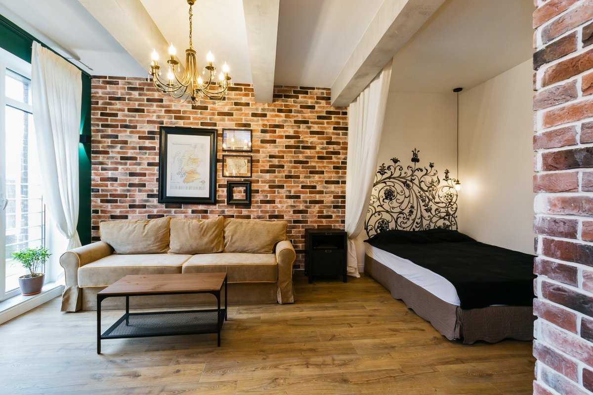 Разделение спальни и гостиной в одной комнате