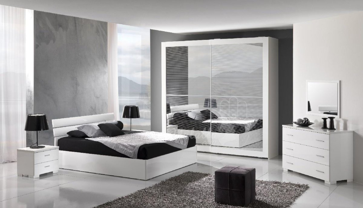 Черно белая мебель