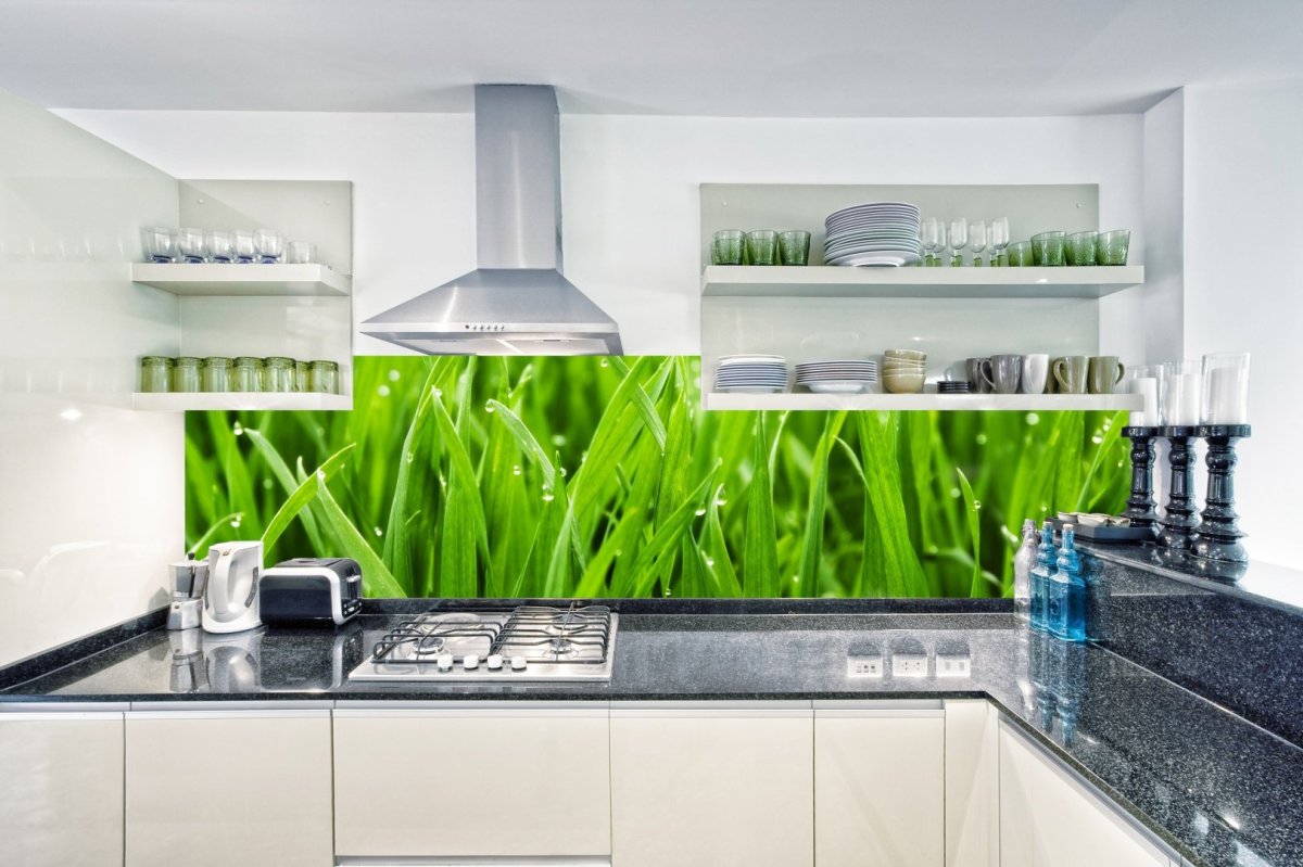 Салатовая плитка для кухни
