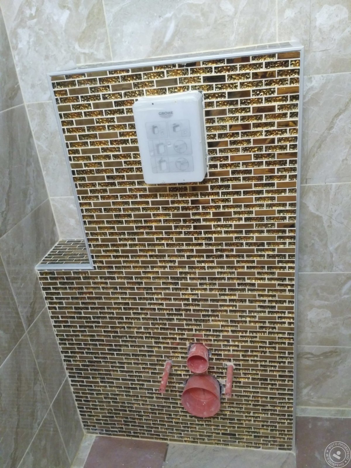 Короб инсталляции мозаикой