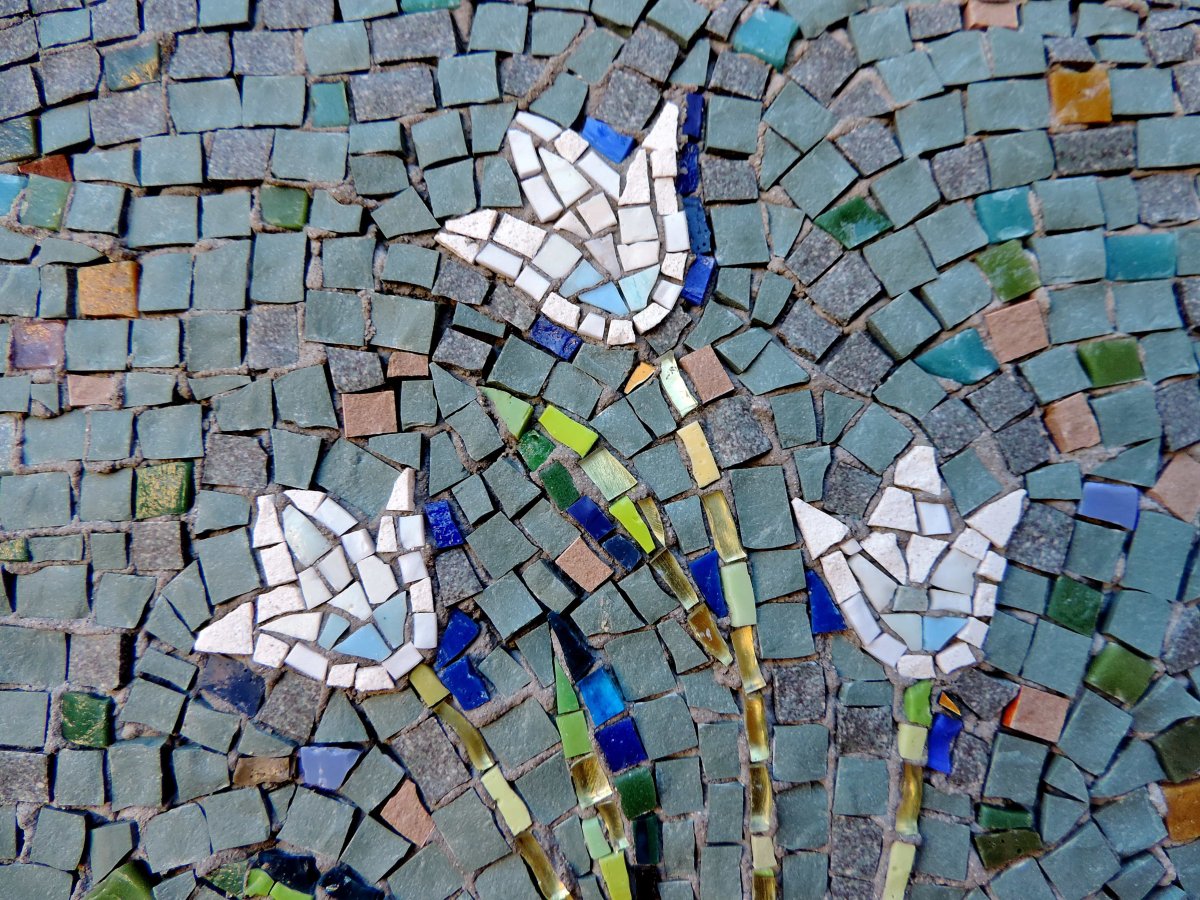 Текстура мозаики из битой плитки