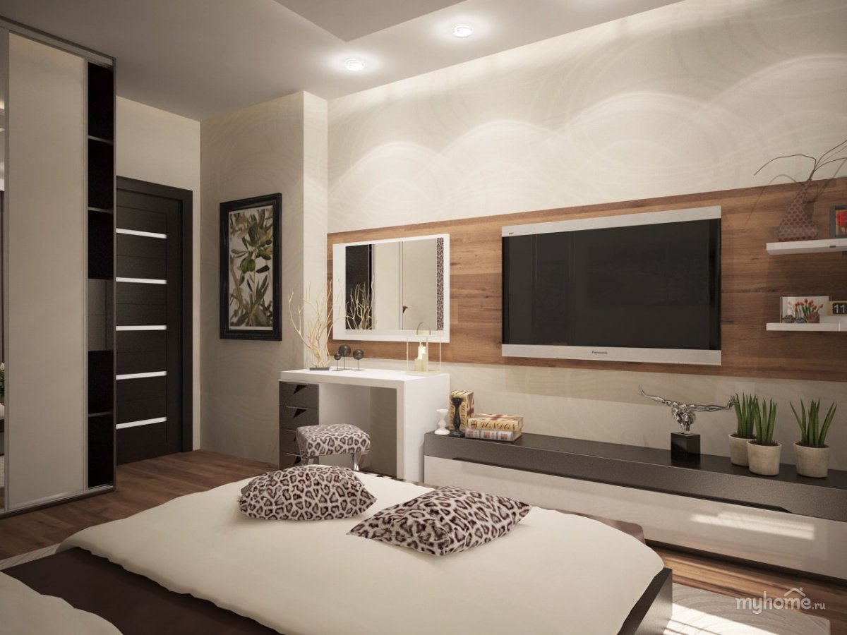 Спальня в кофейных тонах