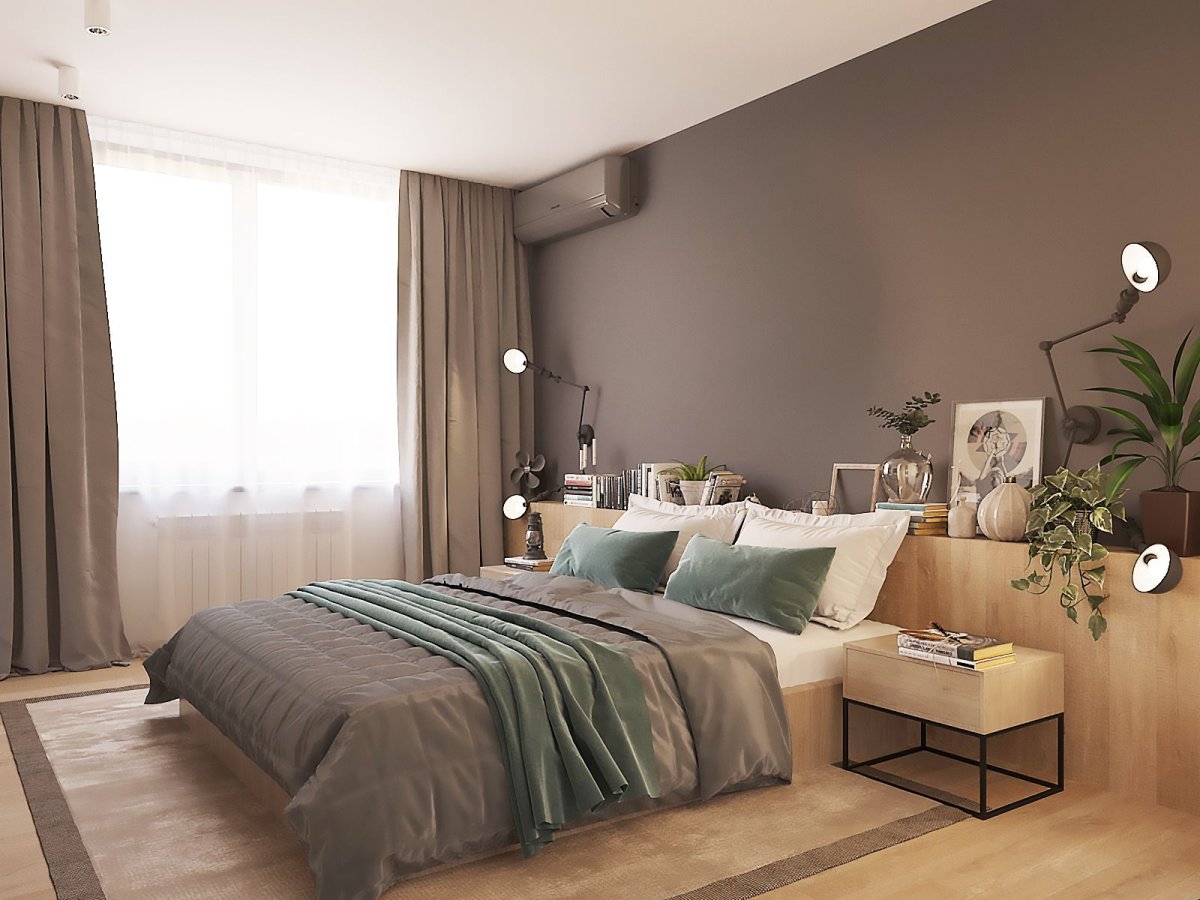 Спальня в персиковых тонах