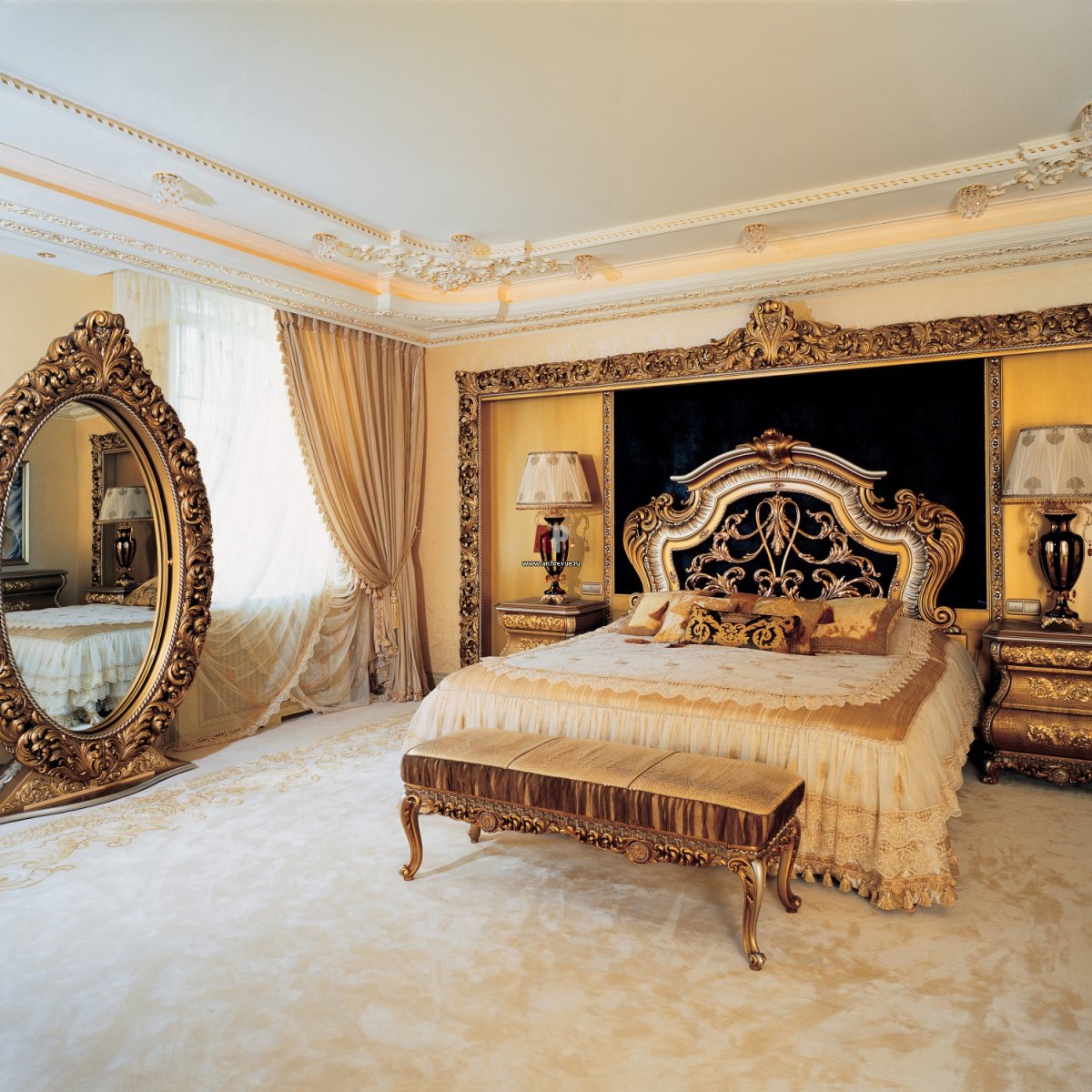 Спальня рококо Барокко золото