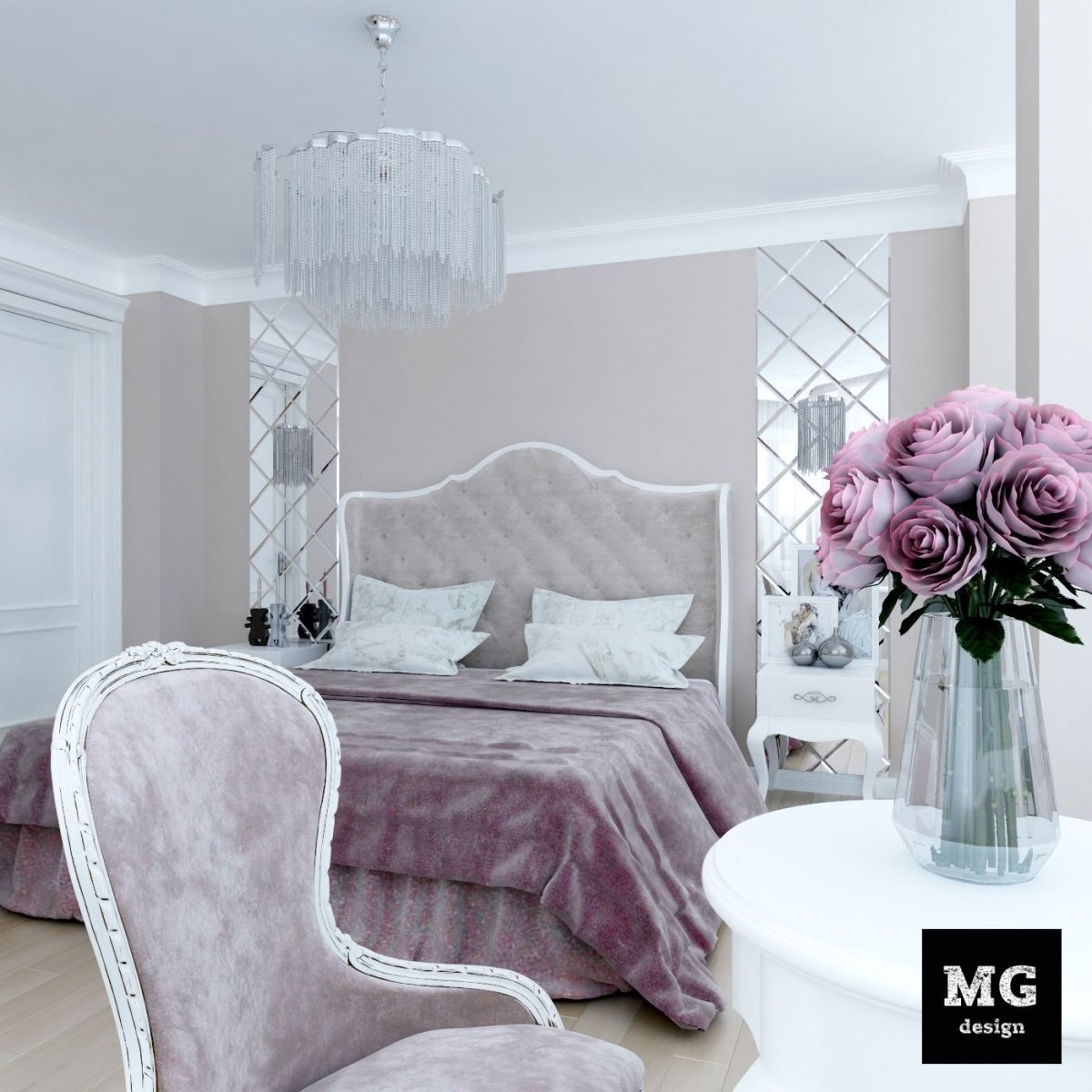 Спальня в светло тонах