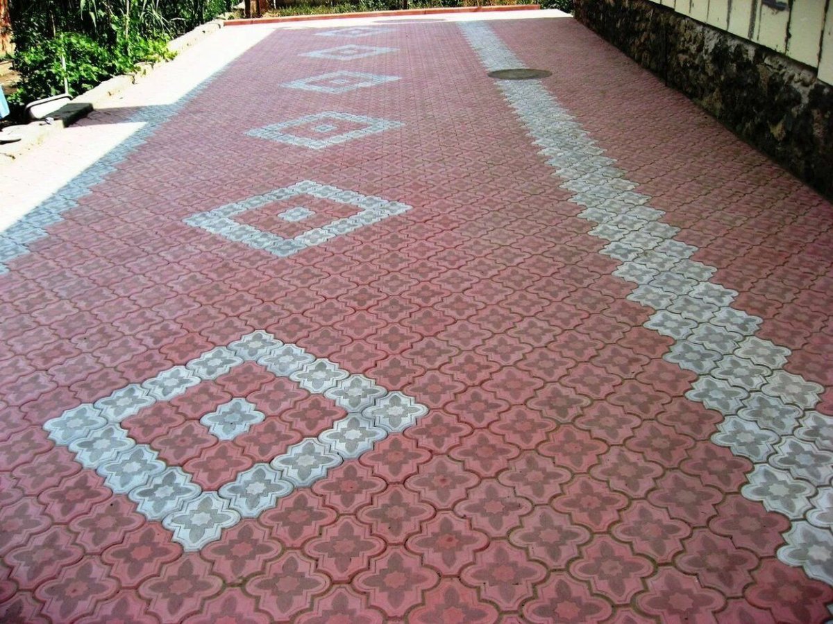 Узоры брусчатки кирпичик