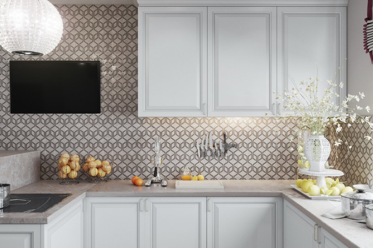 Фартук для кухни в стиле Неоклассика