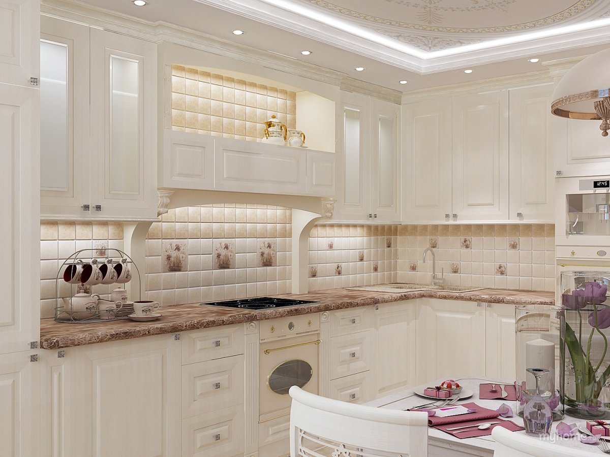 Кухонный фартук в стиле Неоклассика