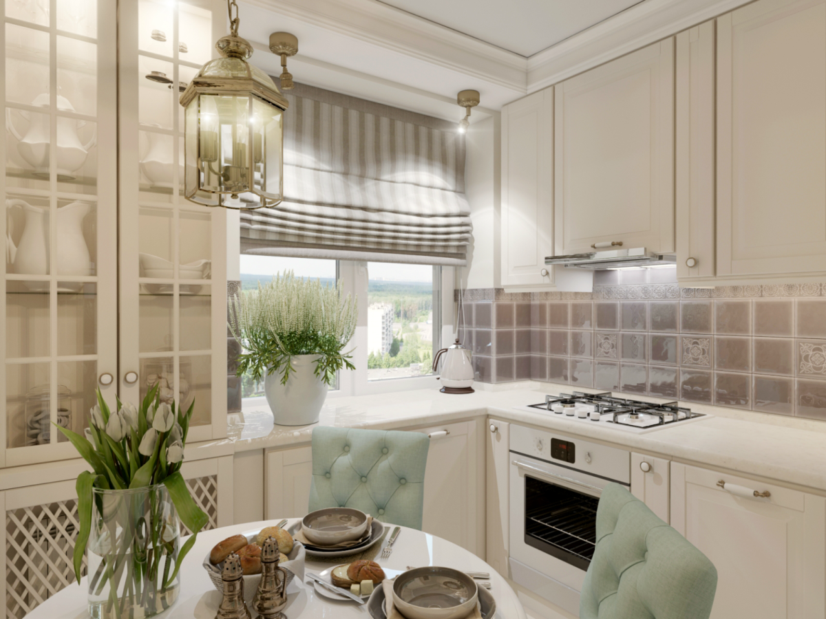 Кухня 8кв м Неоклассика