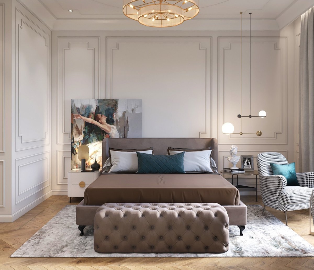 Комплекты зеркал на стене в неоклассике комната парня