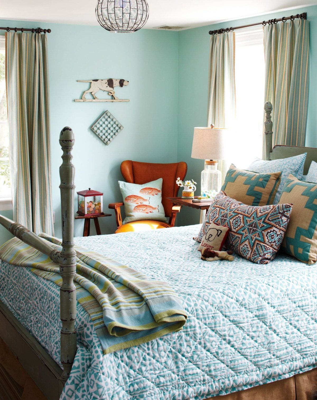 Бирюзовая спальня