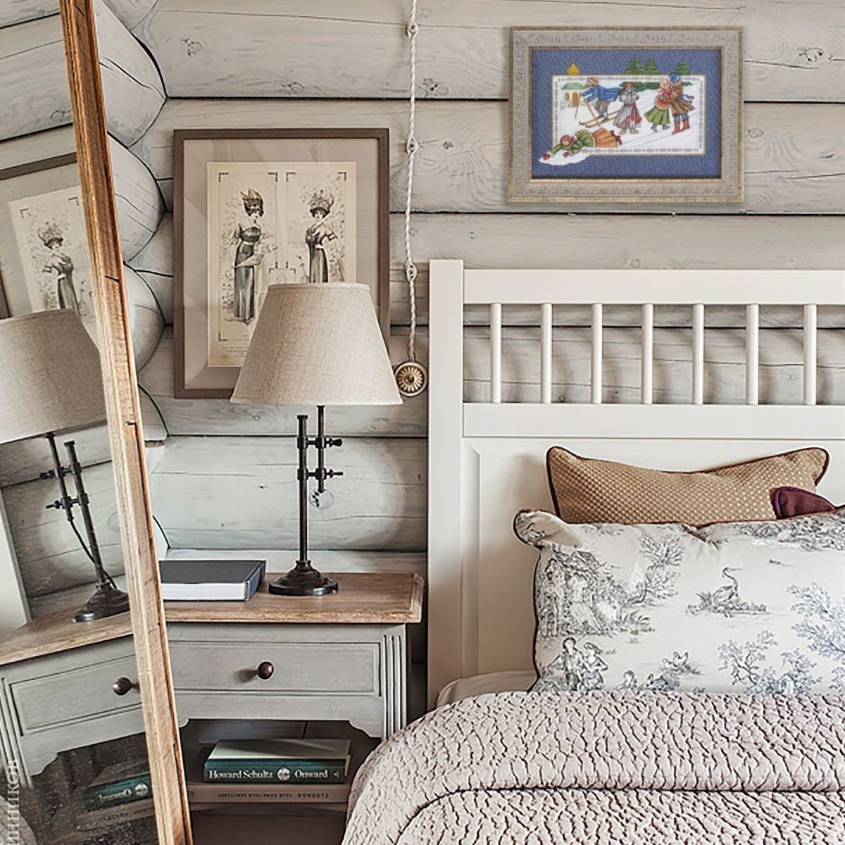 Уютная спальня в деревенском стиле