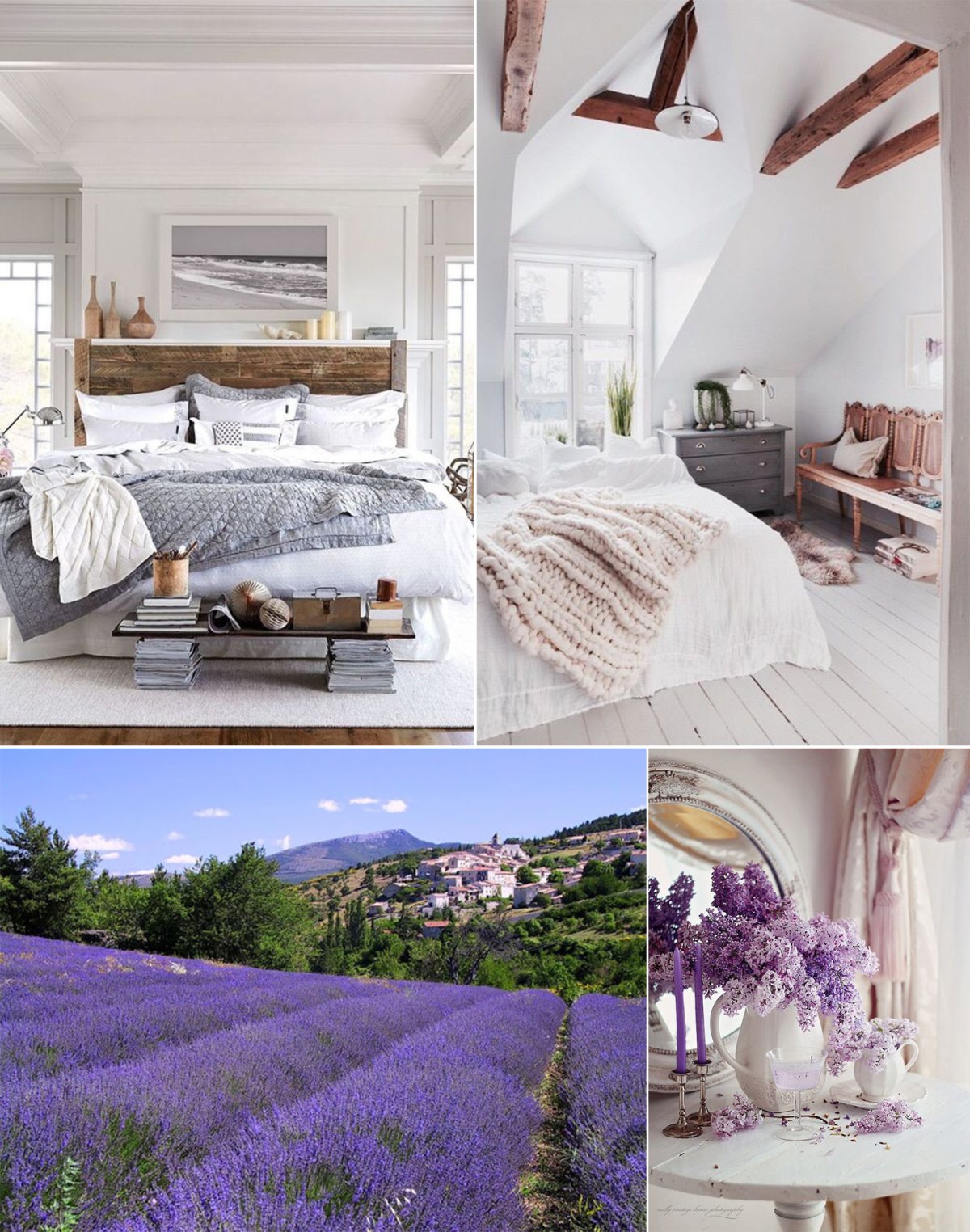 Спальня в лавандовых оттенках