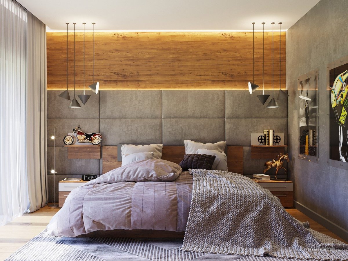 Кровать в современном интерьере