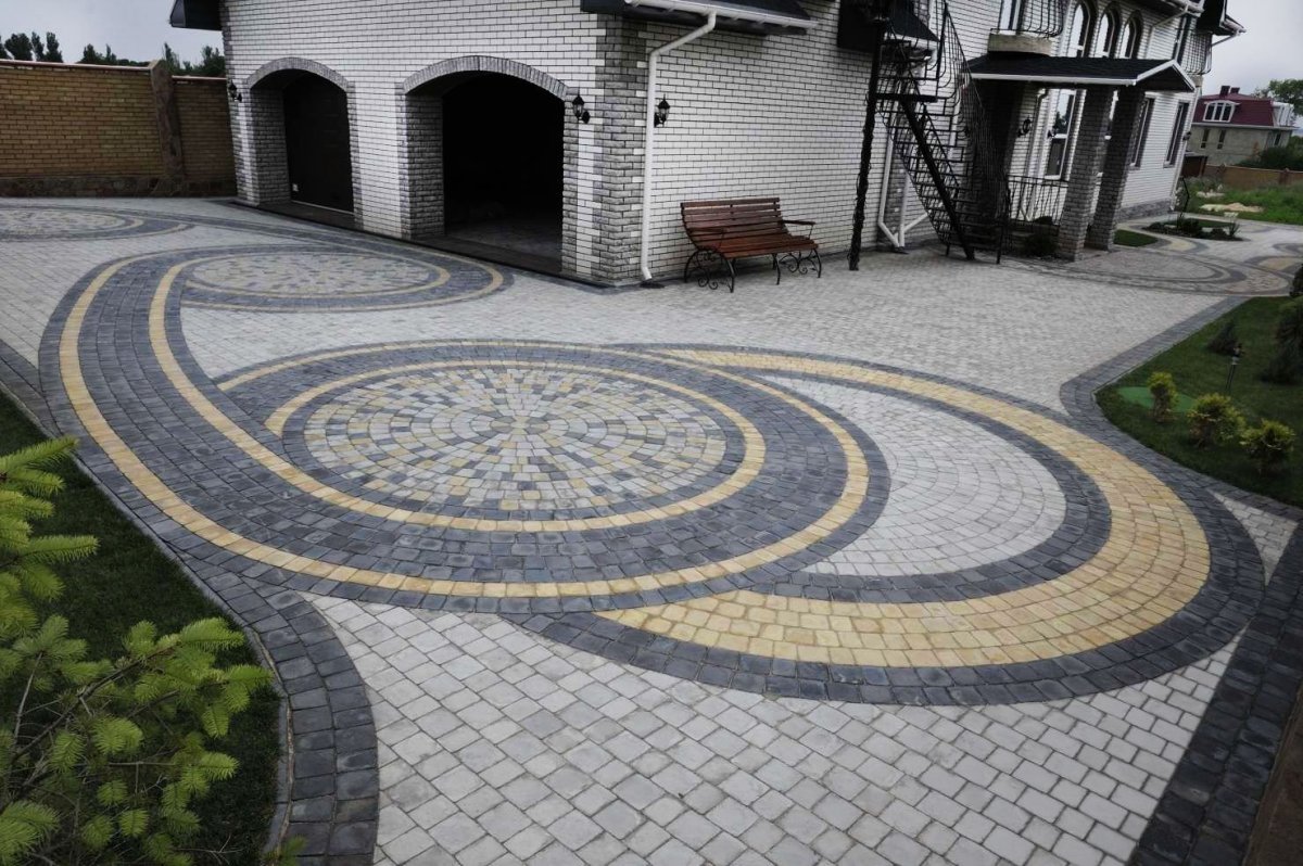 Узоры из тротуарной плитки