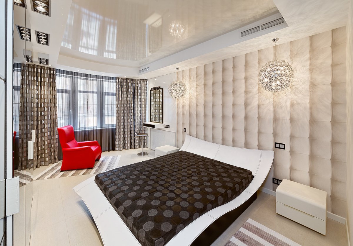 Спальня в стиле Хай тек