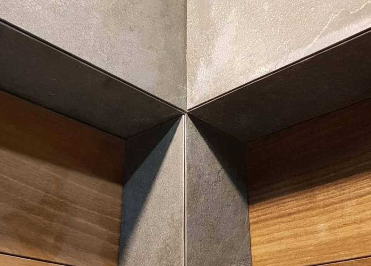 Запил плитки под 45 градусов