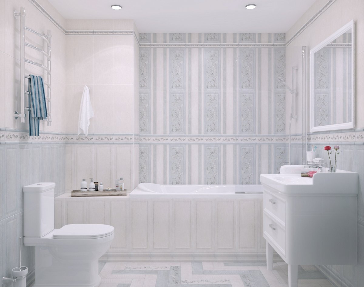 Дизайн ванной Кантри Шик