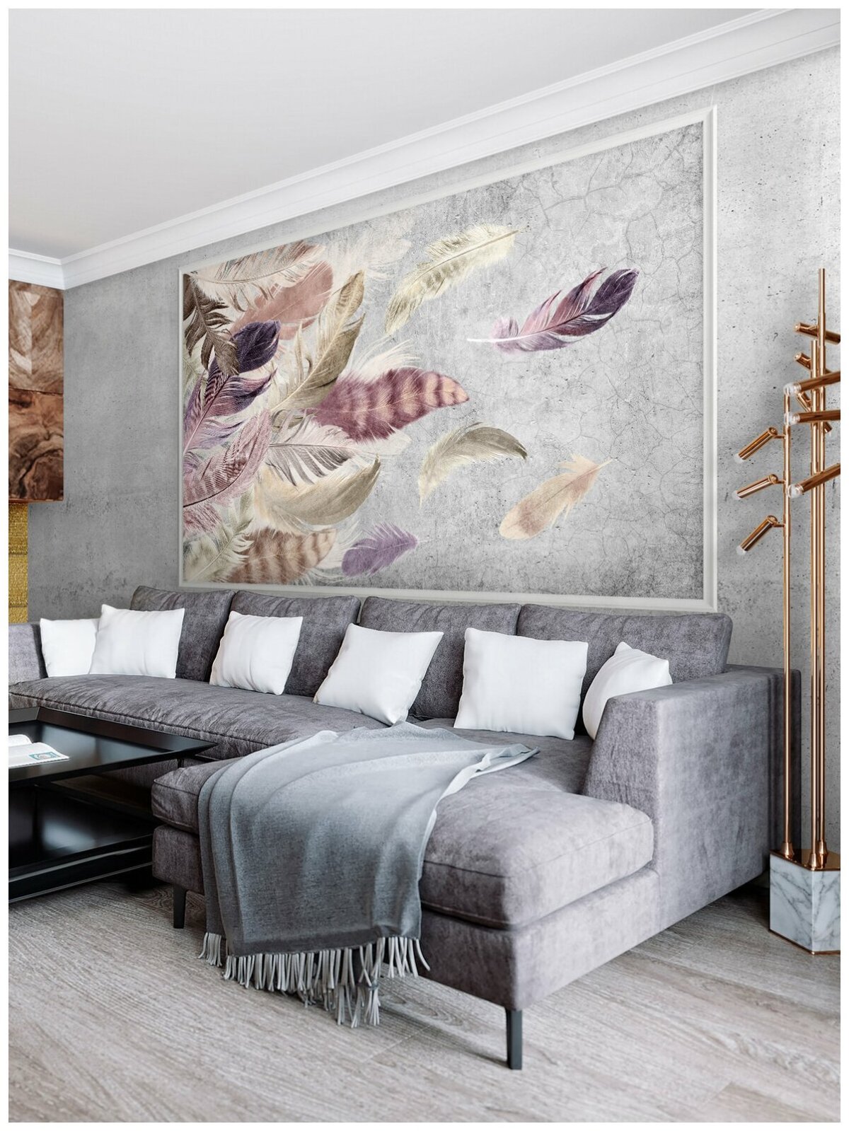 Обои с перьями